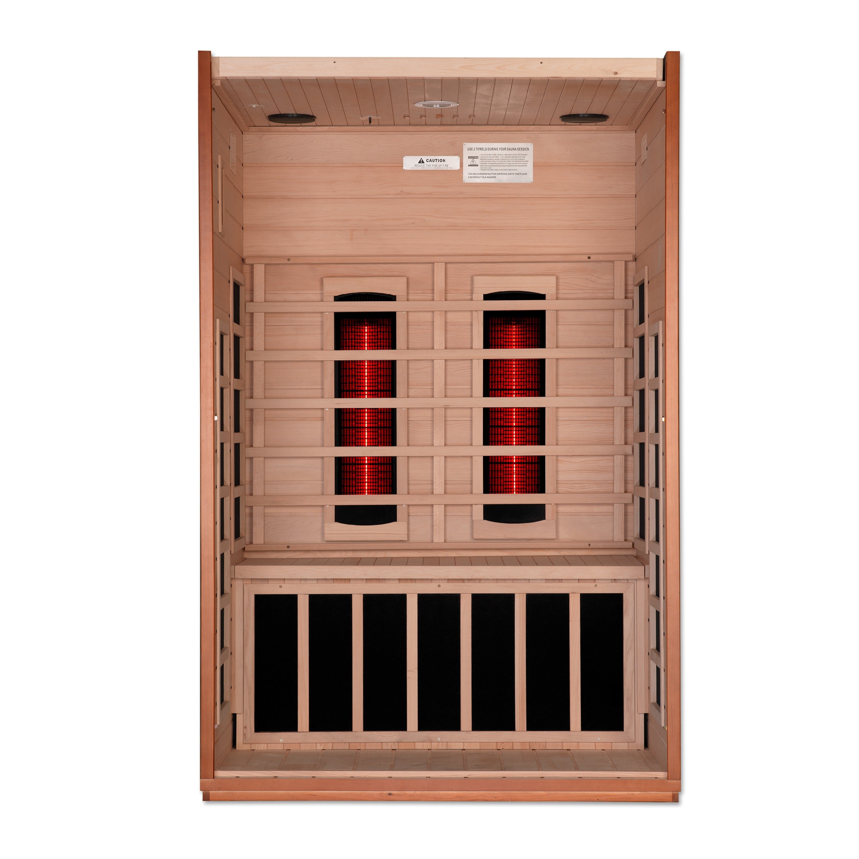 Golden Designs Dynamic "Cardoba" 2-Person Full Spectrum Near Zero EMF FAR Infrared Sauna w/ Hemlock | DYN-6203-02 FS