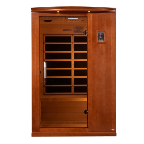 Golden Designs Dynamic "Venice Limited Elite" 2-Person Ultra Low EMF FAR Infrared Sauna w/ Hemlock | DYN-6210-04 Elite