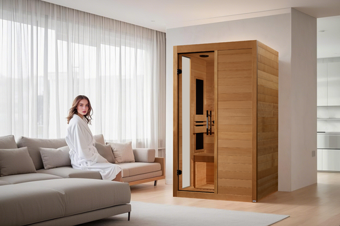 Golden Designs Dynamic "Lucca Elite" 2-person Ultra Low EMF FAR Infrared Sauna w/ Canadian Hemlock | DYN-6215-05 Elite