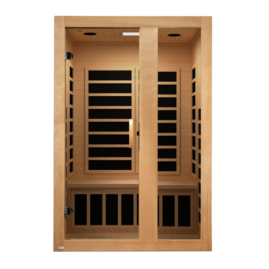 Golden Designs Dynamic "Serena" 2-person Low EMF FAR Infrared Sauna w/ Canadian Hemlock | DYN-6229-01