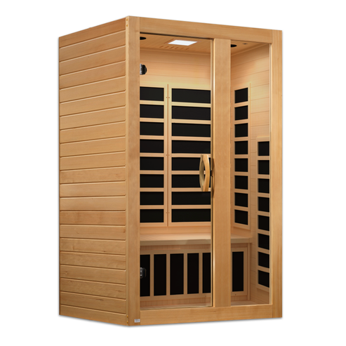 Golden Designs Dynamic "Serena Elite" 2-person Ultra Low EMF FAR Infrared Sauna w/ Canadian Hemlock | DYN-6229-01 Elite
