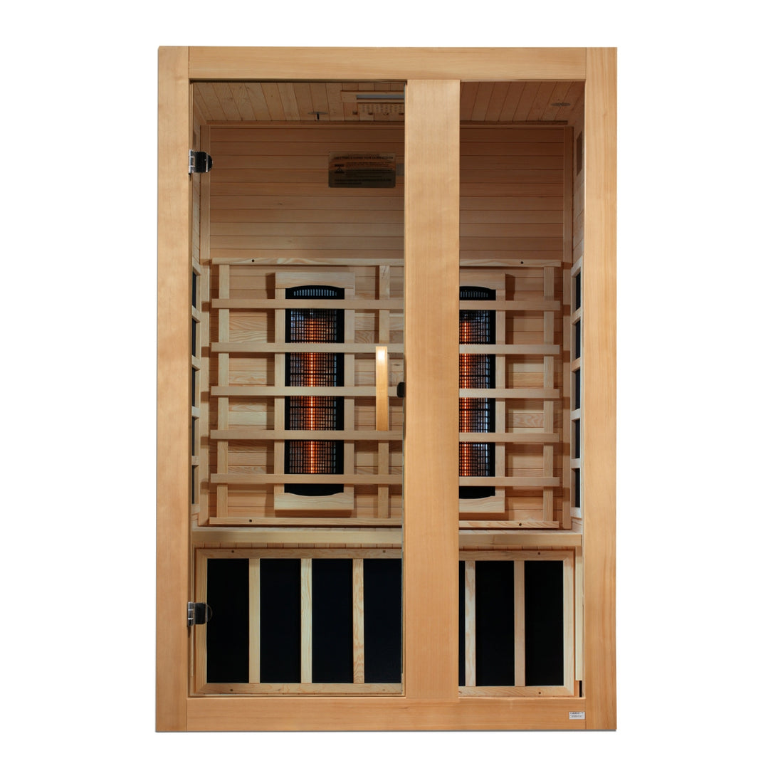 Golden Designs Dynamic "Serena" 2-Person Full Spectrum Near Zero EMF FAR Infrared Sauna w/ Canadian Hemlock | DYN-6229-03 FS