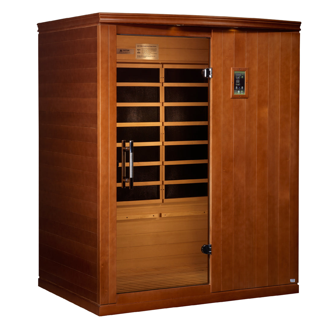 Golden Designs Dynamic "Madrid Elite" 3-person Ultra Low EMF FAR Infrared Sauna w/ Canadian Hemlock | DYN-6310-04 Elite