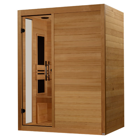 Golden Designs Dynamic "Toscana Elite" 3-person Ultra Low EMF FAR Infrared Sauna w/ Canadian Hemlock | DYN-6315-05 Elite