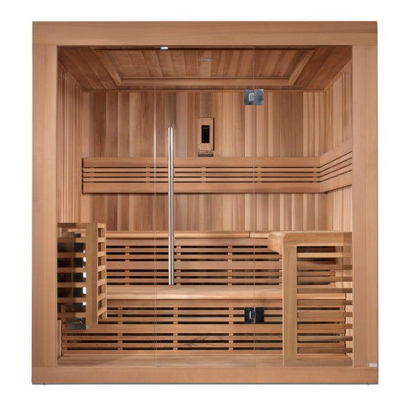 Golden Designs "Osla" Traditional Steam Sauna  6-Person w/ Canadian Red Cedar | GDI-7689-02