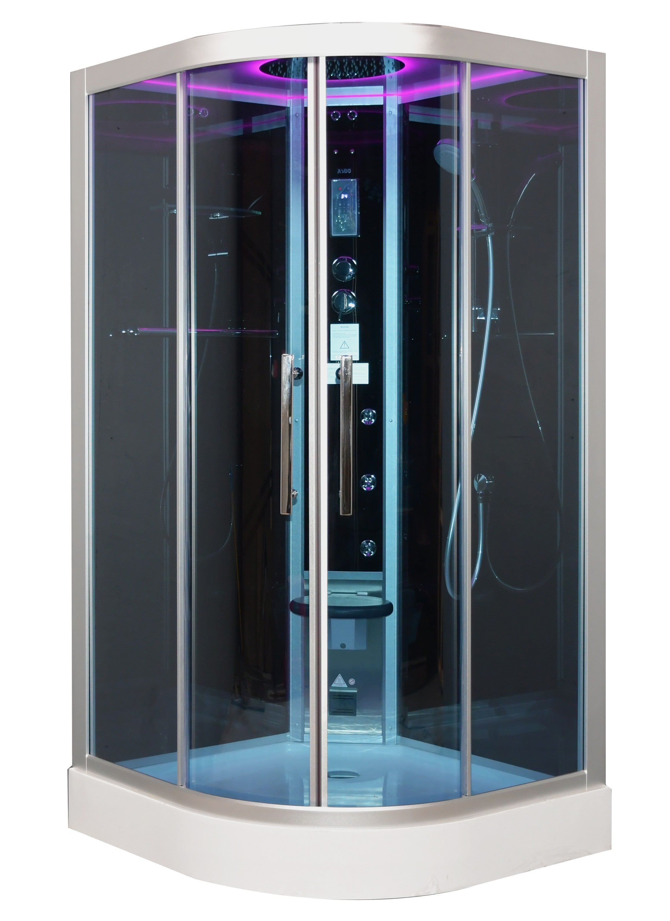 Platinum DZ901L Corner Steam Shower 42" x 42" x 87" - Find Your Bath