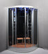 Platinum DZ962F8 Corner Steam Shower - 47" x 47" x 89" - Black