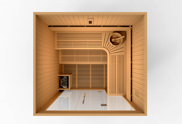 Golden Designs "Osla" Traditional Steam Sauna  6-Person w/ Canadian Red Cedar | GDI-7689-02