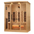 Buy online at Findyourbath.com-Golden Designs 3-Person Full Spectrum PureTech™ Near Zero EMF FAR Infrared Sauna w/ Himalayan Salt Bar & Hemlock | GDI-8030-02