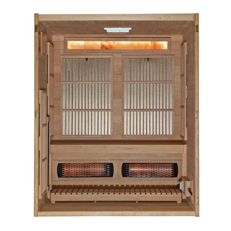 Golden Designs "Soria" Full Spectrum Hybrid Sauna (Traditional+Infrared) 3-Person | GDI-8330-01