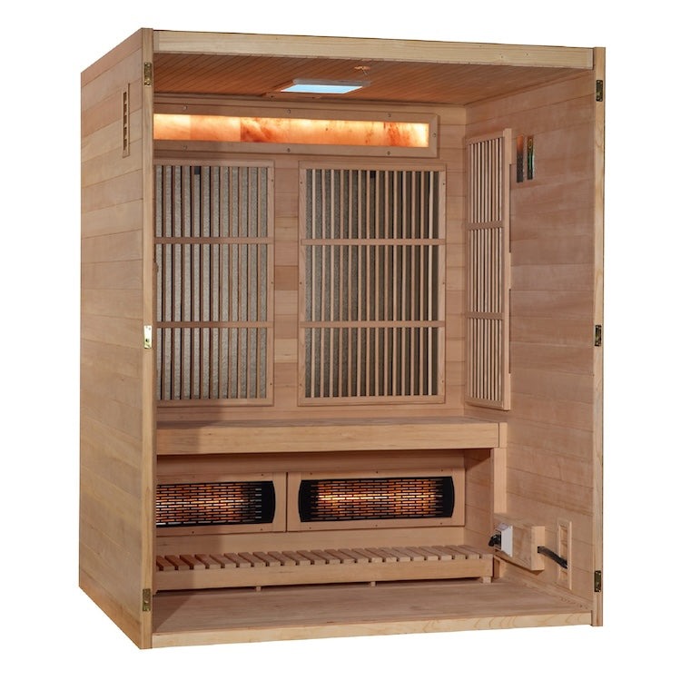 Golden Designs "Soria" Full Spectrum Hybrid Sauna (Traditional+Infrared) 3-Person | GDI-8330-01