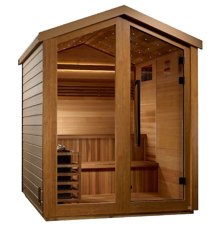 Buy online at FindyourBath.com -Golden Designs Kaarina 6-Person Outdoor-Indoor Traditional Steam Sauna (GDI-8506-01)