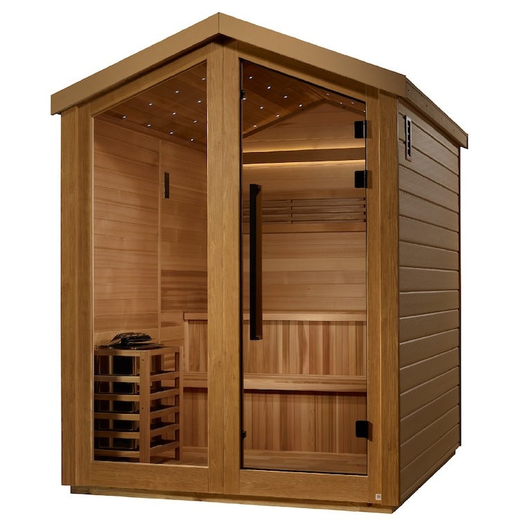 Buy online at FindyourBath.com -Golden Designs Kaarina 6-Person Outdoor-Indoor Traditional Steam Sauna (GDI-8506-01)