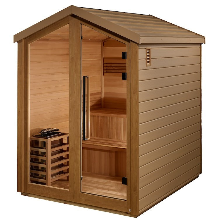 Buy online at FindyourBath.com -Golden Designs Kaarina 6-Person Outdoor-Indoor Traditional Steam Sauna (GDI-8506-01)