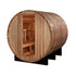 Golden Designs 4-Person "Arosa" Outdoor Traditional Barrel Steam Sauna w/ Pacific Cedar | GDI-B004-01