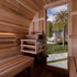 Golden Designs "Zurich" 4-Person Outdoor Barrel w/ Bronze Privacy View - Traditional Steam Sauna -  Pacific Cedar | GDI-B024-01