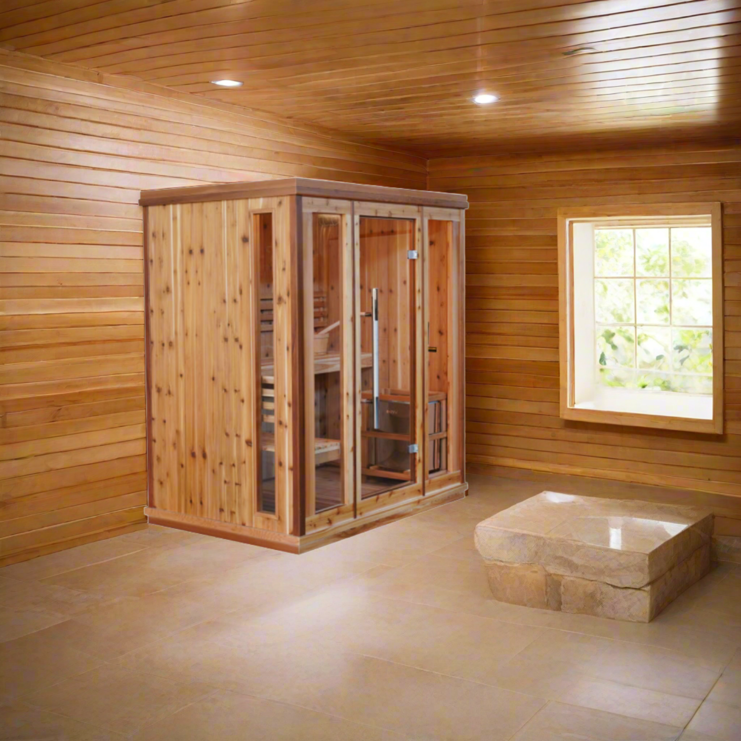 Sunray 3-Person "Hampton" Traditional Sauna HL300TN