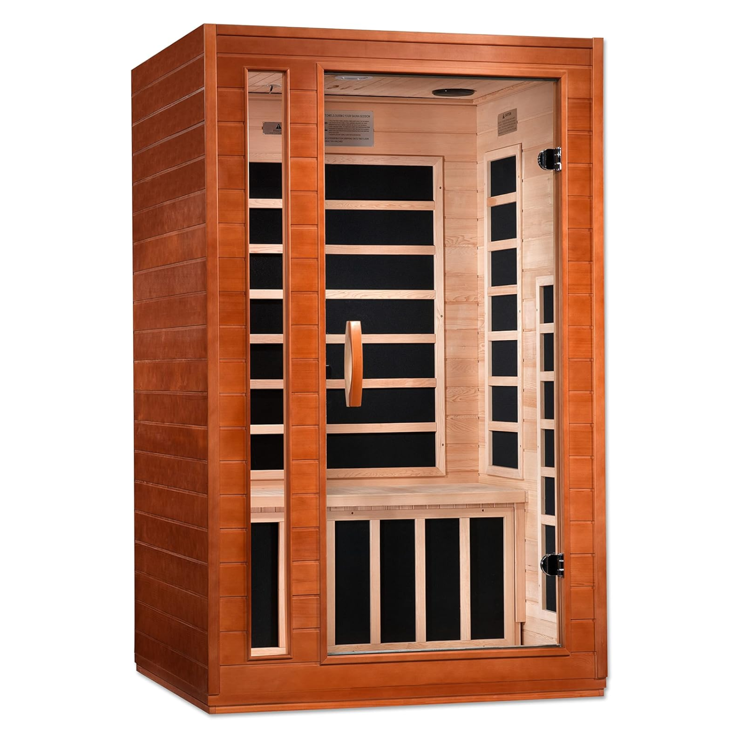 Golden Designs Dynamic "Cardoba" 2-Person Full Spectrum Near Zero EMF FAR Infrared Sauna w/ Hemlock | DYN-6203-02 FS