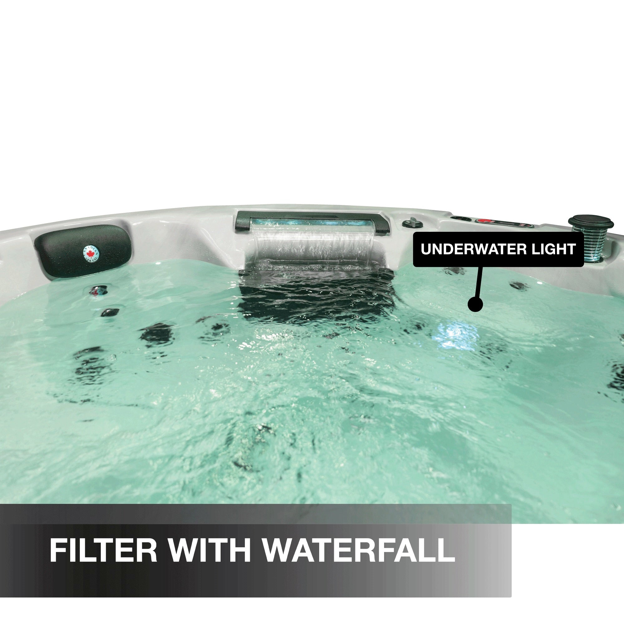 Buy online at Findyourbath.com Canadian Spa Company Ottawa 5-Person Hot Tub Jacuzzi w/ 38-Jets KH-10140