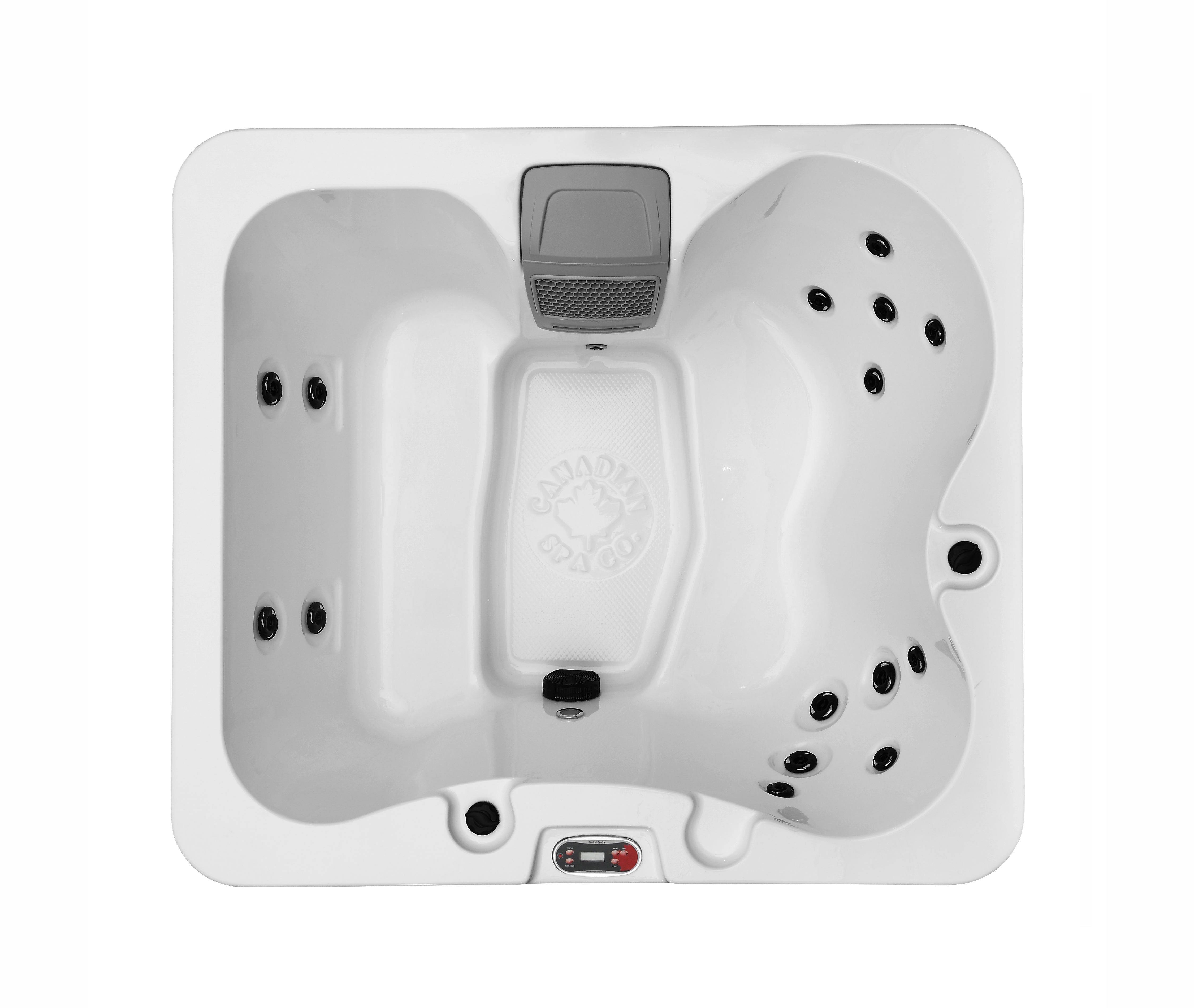 Buy online at Findyourbath.com Canadian Spa Company Manitoba 4-Person 15-Jet Portable Hot Tub-KH-10127