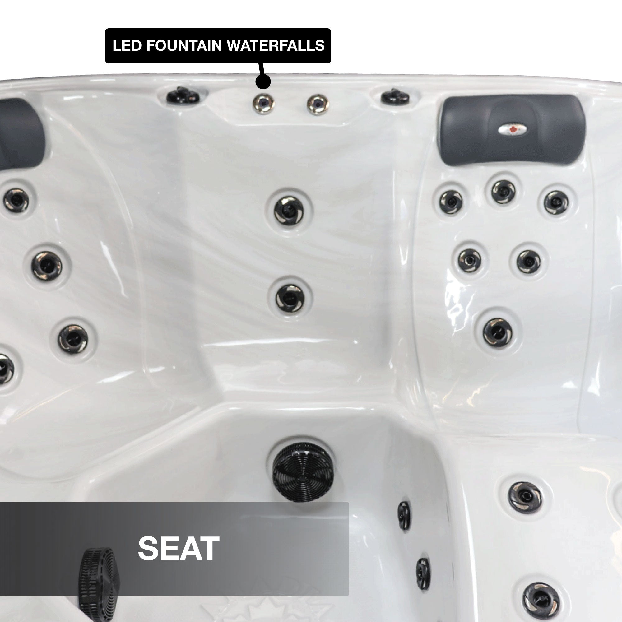 Buy online at Findyourbath.com Canadian Spa Company Cambridge 6-Person Hot Tub w/ 34-Jets