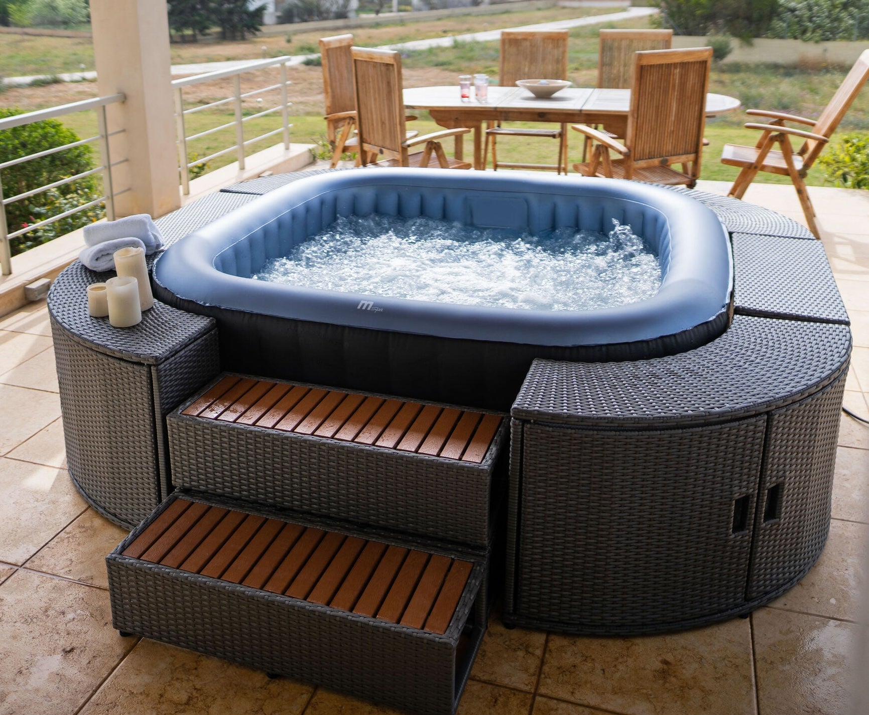 MSpa "Tekapo" Inflatable Hot Tub 6-Person Portable Jetted Spa