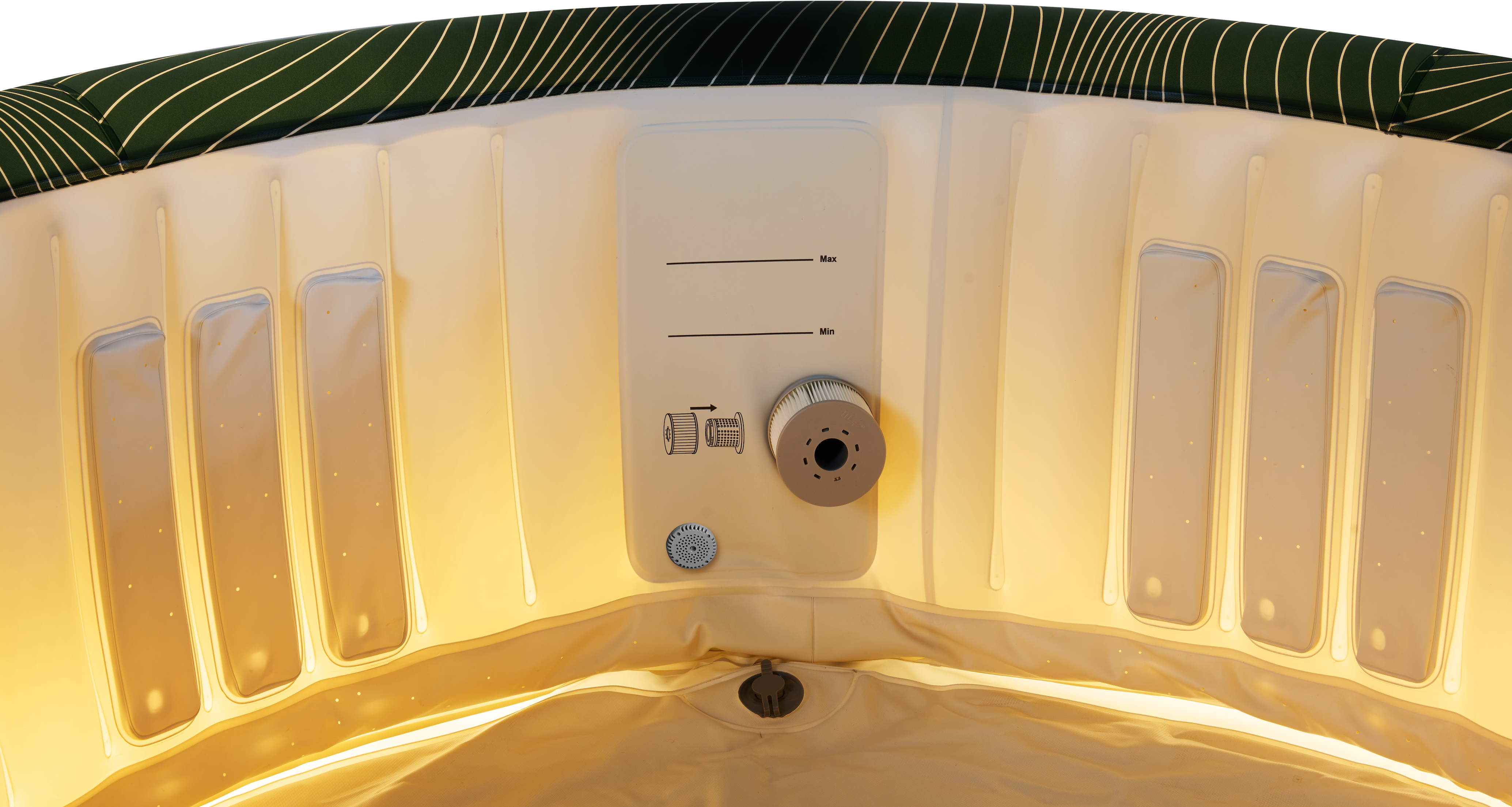 MSpa "Meteor" Inflatable Hot Tub 6-Person w/ LED Lights | Portable Jetted Spa