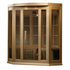 Golden Designs Sauna Maxxus 3-Person Corner FAR Infrared Sauna Carbon Canadian Hemlock Low EMF MX-K356-01