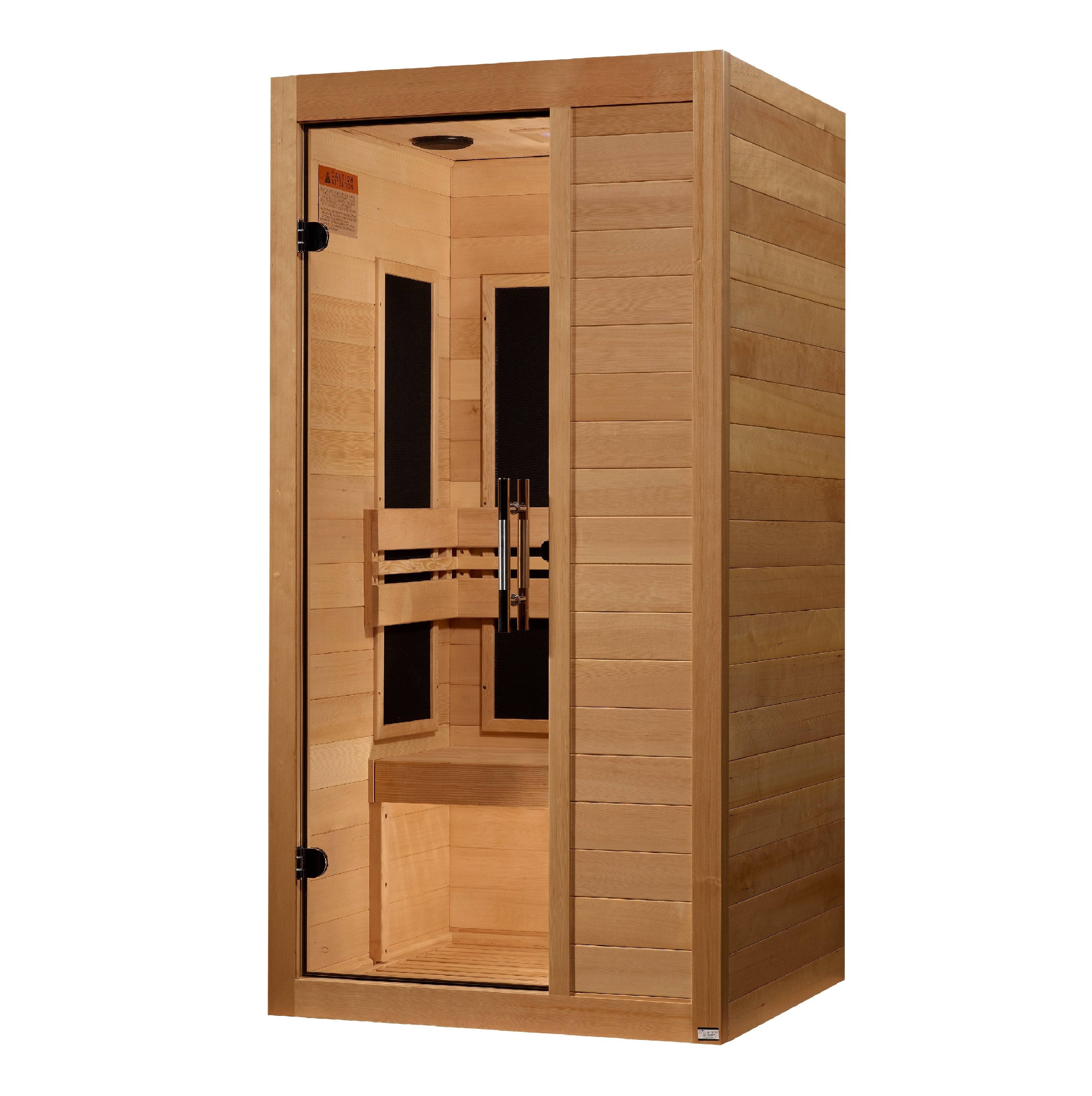 Golden Designs Maxxus S-Line Low EMF FAR Infrared Sauna 1-Person w/ Canadian Hemlock MX-S106-01