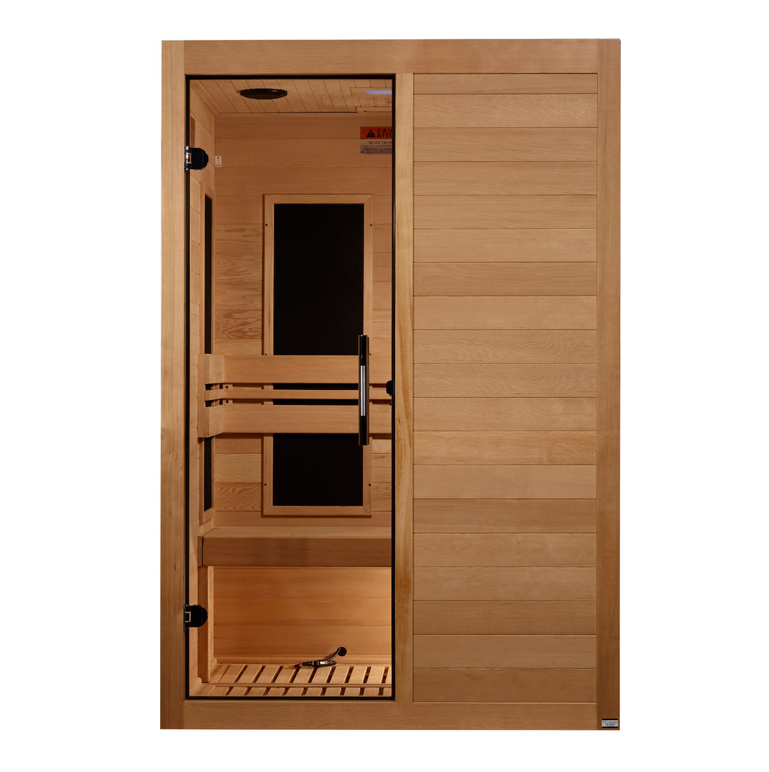 Golden Designs Dynamic "Lucca" 2-person Low EMF FAR Infrared Sauna w/ Canadian Hemlock | DYN-6215-05