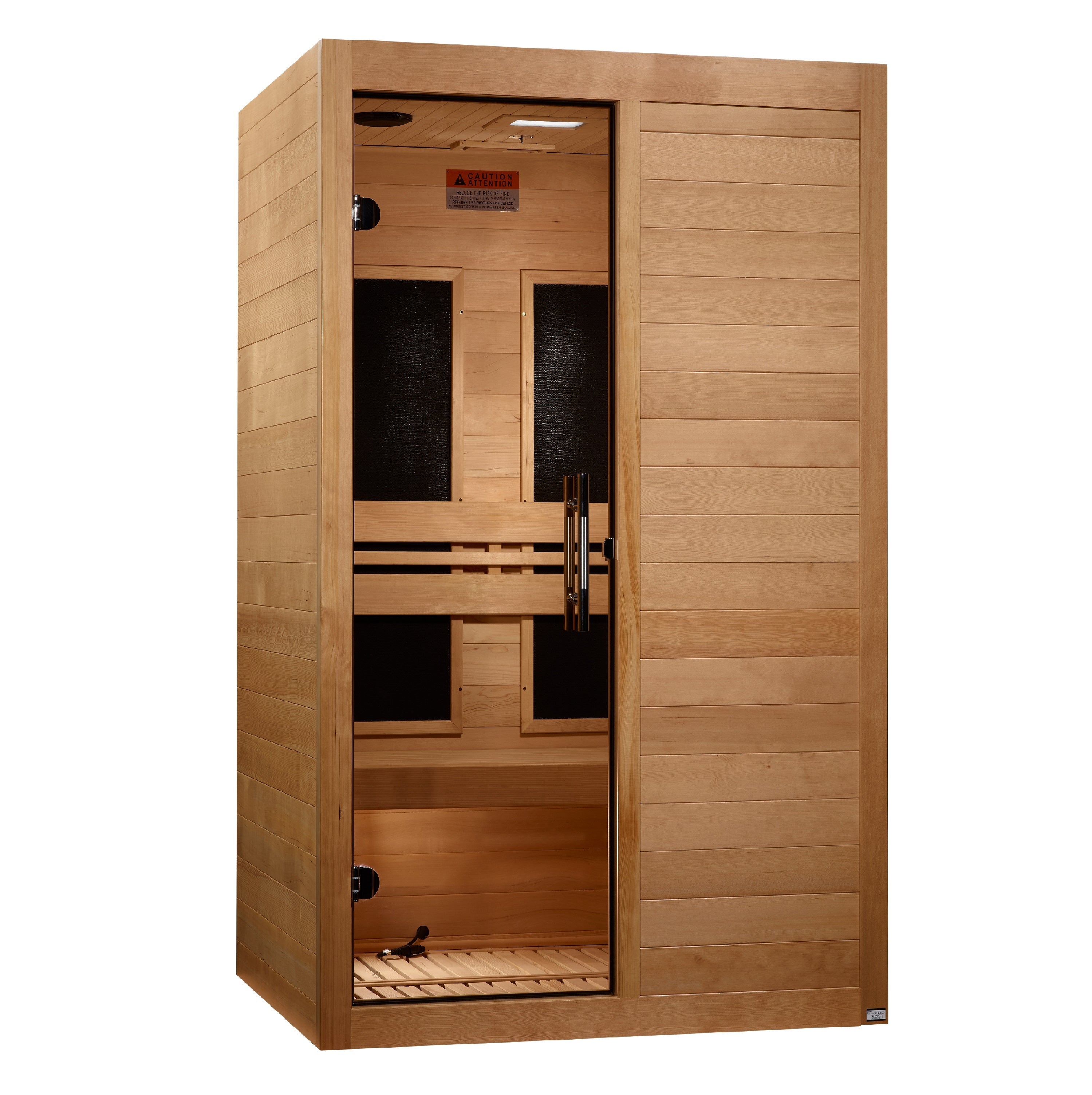 Golden Designs Maxxus S-Line Ultra Low EMF FAR Infrared Sauna 2-Person w/ Canadian Hemlock MX-S206-01 Elite