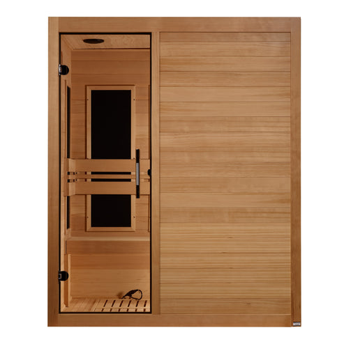 Golden Designs Dynamic "Toscana Elite" 3-person Ultra Low EMF FAR Infrared Sauna w/ Canadian Hemlock | DYN-6315-05 Elite
