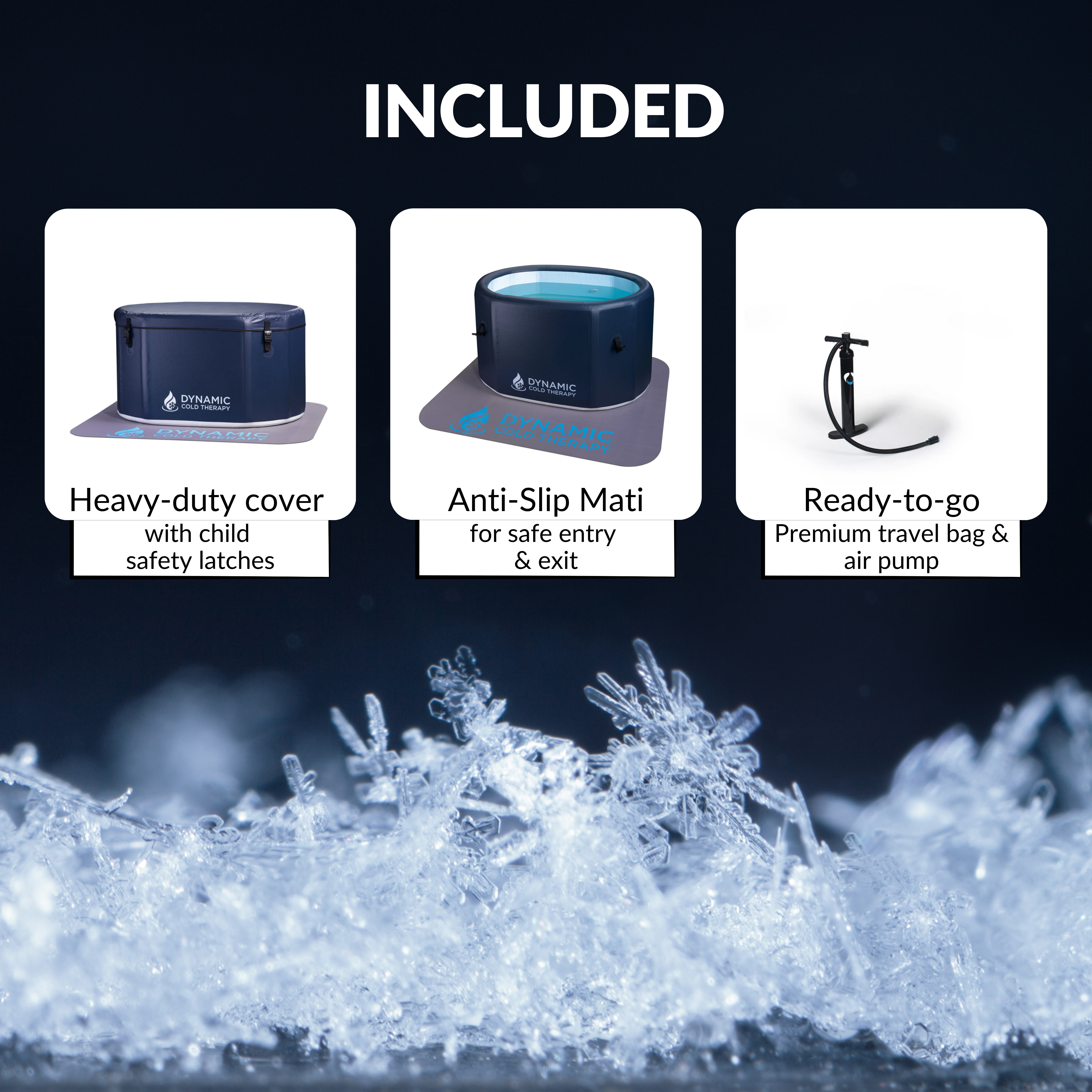 Portable Cold Plunge & Inflatable Ice Bath (tub only) | Dynamic Cold Therapy