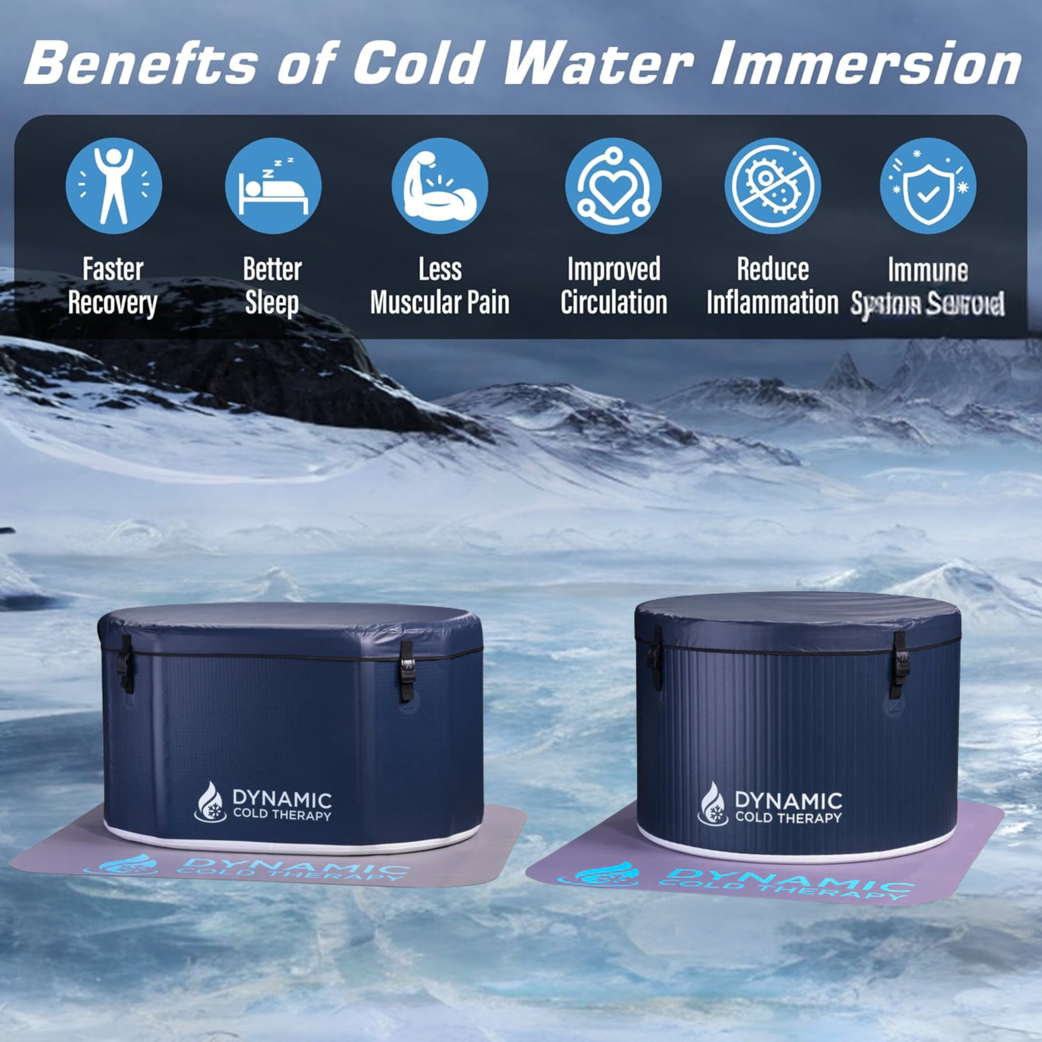 Portable Cold Plunge & Inflatable Ice Bath (tub only) | Dynamic Cold Therapy