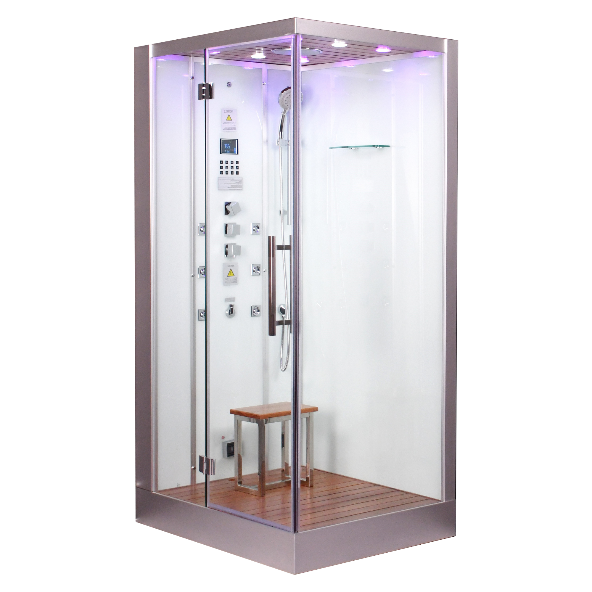 Platinum DZ959F8 Steam Shower - 47" x 35" x 89" White/Black