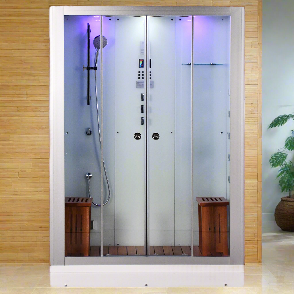 Platinum DZ972F8 Steam Shower - 59"W x 32"D x 87"H - White