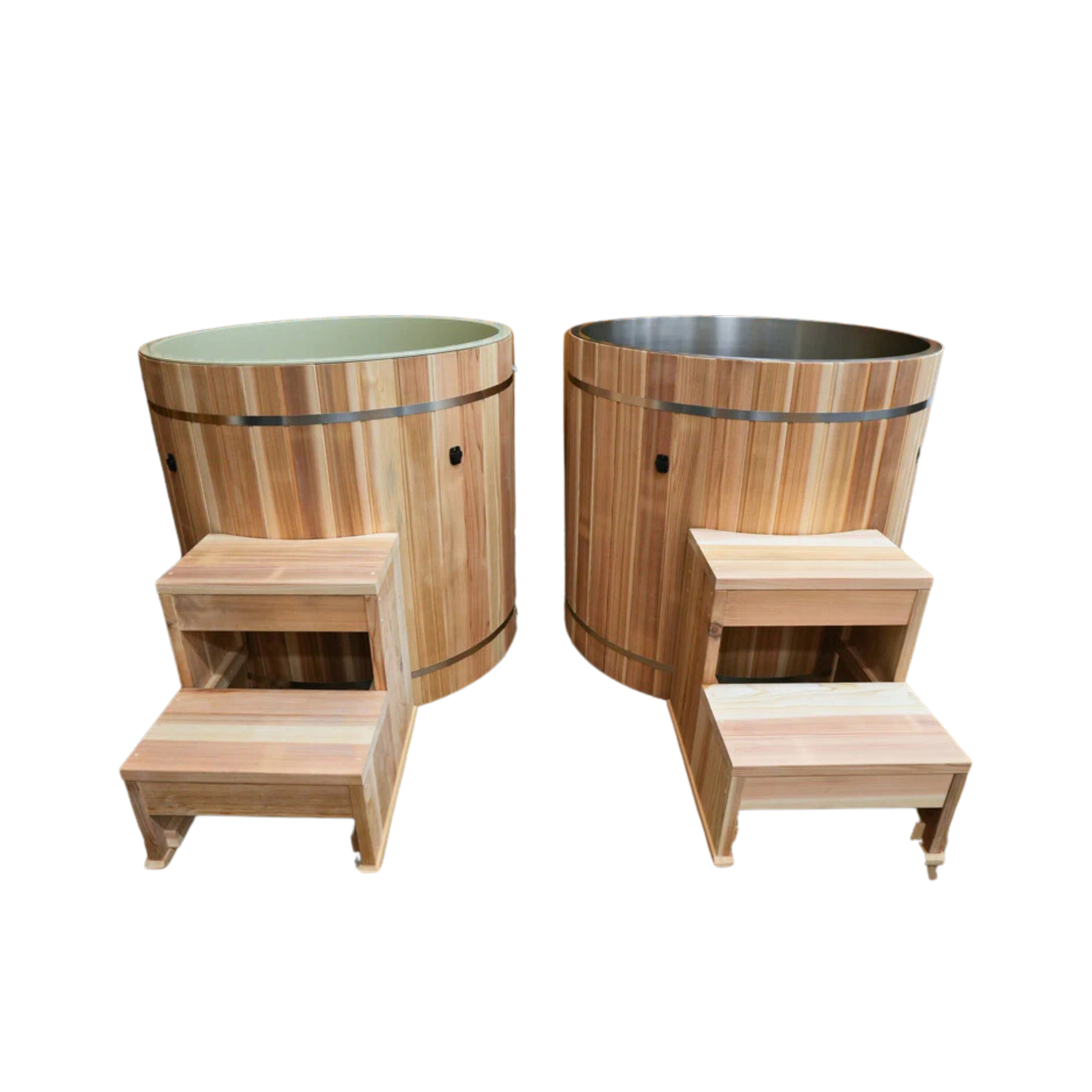 Outdoor Cold Plunge Premium Pacific Cedar Wood (tub only) | Dynamic Cold Therapy Circular Ice Bath