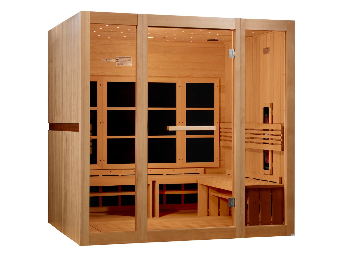 Golden Designs 8 Person Full Spectrum Near Zero EMF FAR IR Sauna (GDI-6880-03 FS)