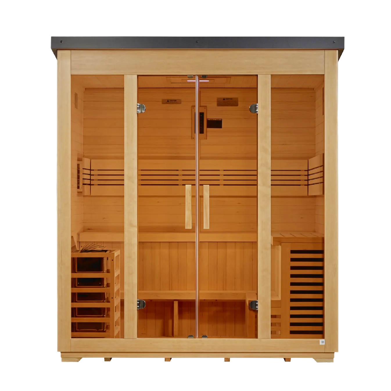 Golden Designs "Vorarlberg" 5-Person Outdoor Traditional Steam Sauna w/ Canadian Hemlock | GDI-8105-01