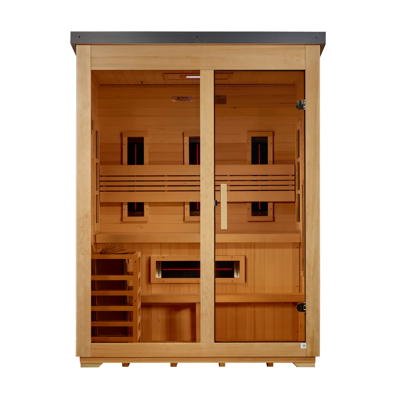 Golden Designs "Carinthia" 3-Person Full Spectrum Hybrid Outdoor Steam Sauna -  Canadian Hemlock GDI-8123-01