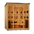 Golden Designs Traditional Full Spectrum Hybrid Outdoor Sauna  5-Person w/ Canadian Hemlock | "Gargellen" GDI-8125-01