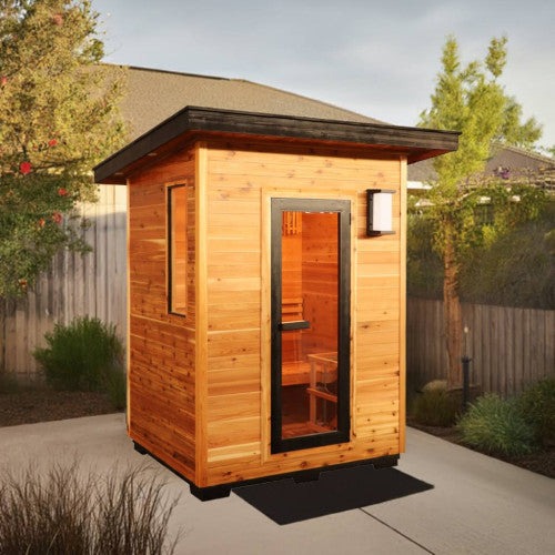 Sunray Seneca 3-Person Outdoor Traditional Sauna With Harvia Heater

