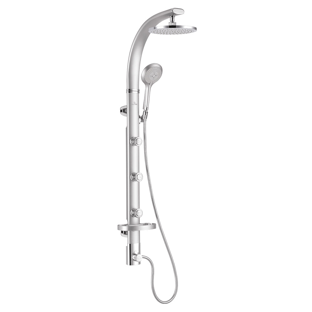 PULSE ShowerSpas Black Aluminum Shower System - Bonzai Shower System