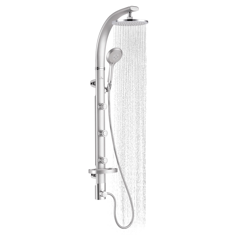 PULSE ShowerSpas Black Aluminum Shower System - Bonzai Shower System