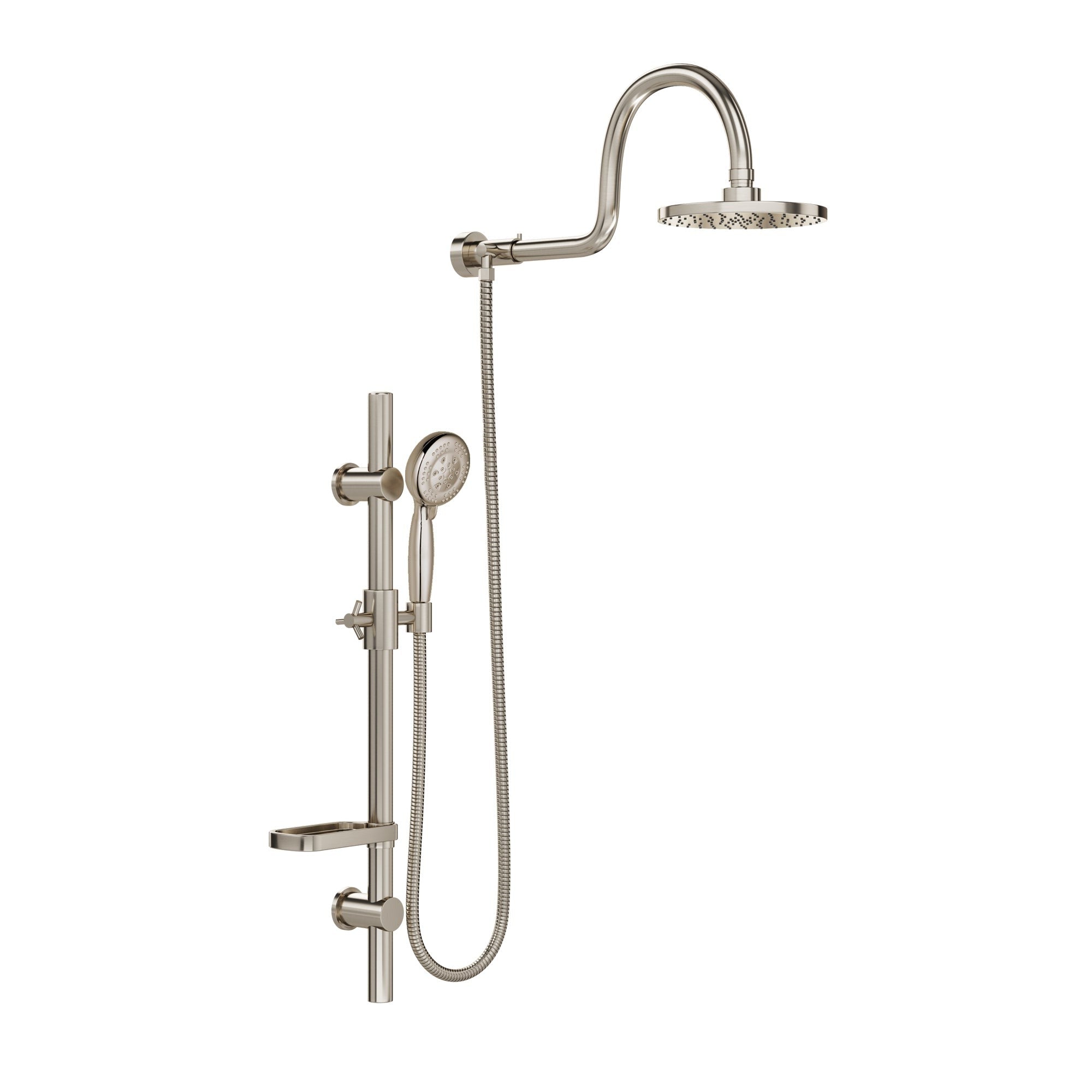 PULSE ShowerSpas Brushed Nickel Shower System - Aqua Rain Shower System