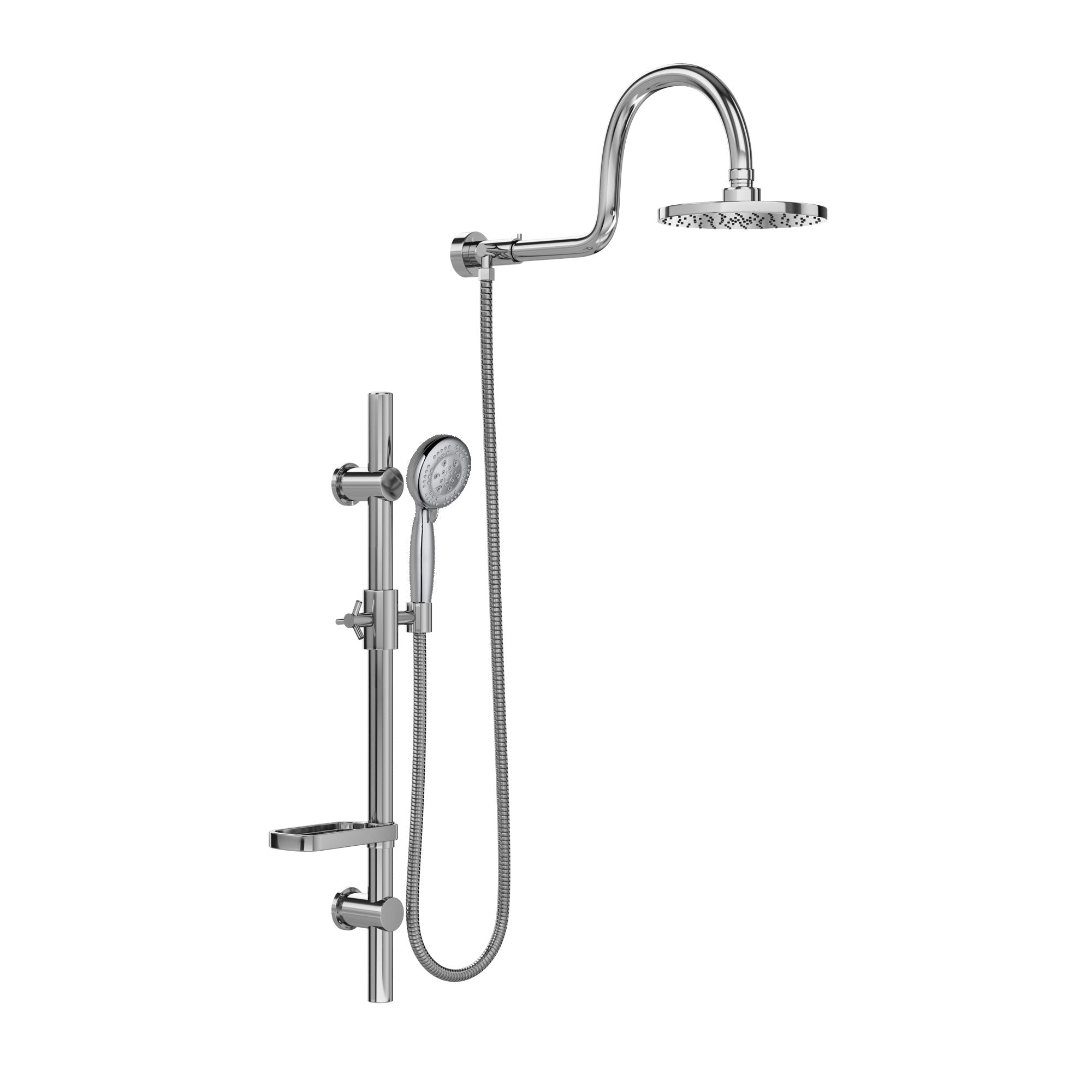 PULSE ShowerSpas Brushed Nickel Shower System - Aqua Rain Shower System