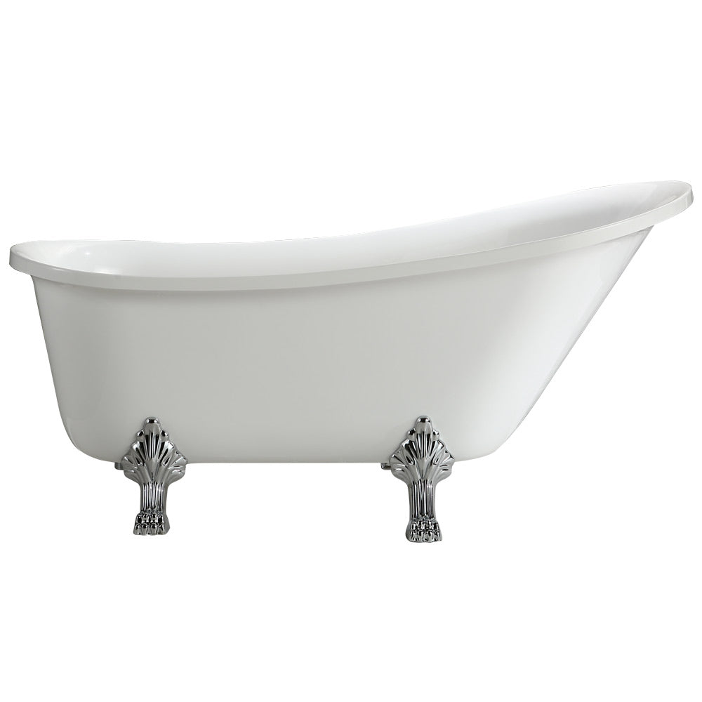 Vinnova Jacqueline 70" x 30" Soaking Clawfoot Bathtub | 213070-BAT-WH-L