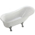 Vinnova Jacqueline 70" x 30" Soaking Clawfoot Bathtub | 213070-BAT-WH-L