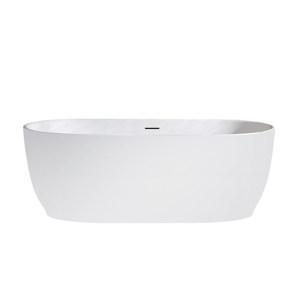 Vinnova Angelica 59" x 31" Soaking Freestanding Bathtub | 251059-BAT-WH