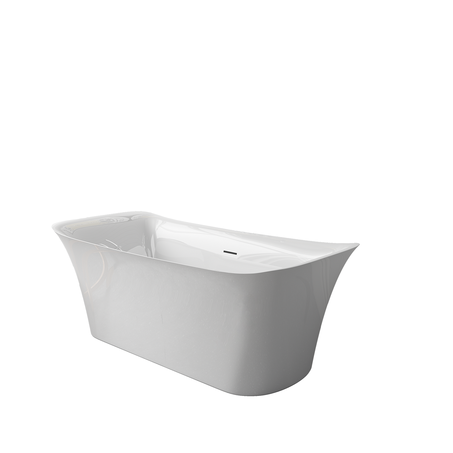 Vinnova Gorizia 59" x 31" Soaking Freestanding Bathtub | 258059-BAT-WH